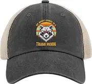 [Ositerpz] My Spirit Animal is A Trash Panda Hat Trucker Hat Men Funny Mesh Cap for Summer