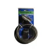 Kryptonite 5' × 12mm Xtra Tough Key Cable Bicycle Bike Lock Black And Blue New