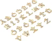 SEWACC Alloy Letter Charm Diy Kit Alphabet Jewelry Charms for Necklace Bracelet