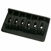 SB-015-B Hardtail Through-Body Guitar Bridge/Modern Saddles Black w/ Screws