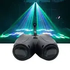 64/128 LED Double Head RGBW Pattern Stage Effect Lighting Projector DJ Party