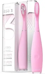 FOREO ISSA 3 Pink, Electric Ultra-Hygienic 4-in-1 Sonic Toothbrush, Replaceable 6-Months Brush Head, 16 Intensities, 365 Days/USB Charge, 2-Year Warranty