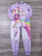 Jojo Siwa Pajamas Kids Large 10-12 You Bow Girl One Piece PJ Purple Girls