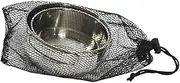 Kisangel 1 Set Stainless Steel Bowls Portable Camping Tableware for Outdoor Picnics Collapsible Design with Storage Bag Easy to Clean Carry Stainless Steel Bowls