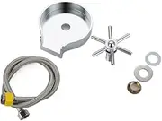 Faucet Glass Rinser for Kitchen Sink, Bar Glass Rinser, Cup Rinser Glass Washer, Bottle Washer Kitchen Sink Faucet Replacement Parts 5 Hole High Pressure Quick Cleaning (Color : Silver, Size : F)