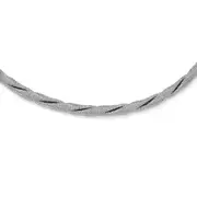 Sterling Silver Textured W/2.5In Extender Necklace