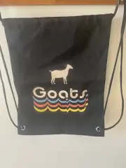 Goats Black Nap sack Drawstring Bag Gym Recycled