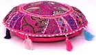 17" Floor Cushion Kids Pillow Throw Bohemian Patchwork Pink Mediation Seating