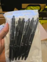 Pilot Frixion Clicker Erasable Black Ink Pens Fine 0.7mm Retractable 6 Pc Loose