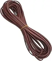 SEWACC 10 Yards Faux Leather Cord 3mm Flat Rope for DIY Jewelry Shoes Braiding Projects