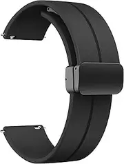 ONE ECHELON Quick Release Watch Band Compatible With Mobvoi Ticwatch S2 Silicone Band, Adjustable Clasp Replacement Strap