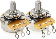 CTS 450 A250K+B250K Pots Short Split Shaft 1/4 Inch 10% Audio Linear Taper Potentiometers for Electric Guitar Bass (Set of 1A1B)
