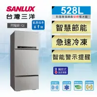 在飛比找momo購物網優惠-【SANLUX 台灣三洋】◆528公升一級能效變頻三門冰箱(