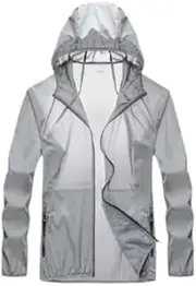 LeoLeoyy Golf Ultralight Raincoat Riding Hoodie Soft Waterproof Skin-Friendly Portable Golfwear Sun-Proof Clothing for Camping Cycling (X-Large)