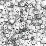 Loose Sequins 4200Pcs Cup Embroidery Sequins for Crafts Sewing,Silver