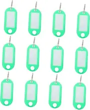 NUOBESTY 30pcs Number Mark Label Tabs Keys Label Tags Keychain Key Tag Label Key Identifiers Covers White Listing Label Key Ring Number Tags White Key Labels Key Chain Label Tags Key Green