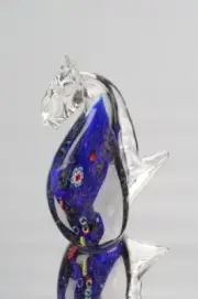 M Design Art Glass Hand GlassSappire Millefiori Sculpture [Kitchen]