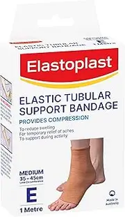 Elastoplast Elastic Tubular Support Bandage Size Medium E (1 Pack) | 1m Length | 35-45cm Circumference | Suitable for Knees & Thighs | Compression Tube Bandage | Supportive Sleeve | Reduces Swelling