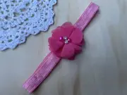 1x Baby Toddler Girls Headband. Bright Pink Baptism Cake Smash Girls