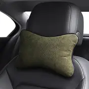 Car Neck Pillow for Toyota HiLux Dual Cab/Extra Cab/Single Cab 2021 2022 2023 2024 2025, Comfort Neck Support Pillow Neck Pain Relief Adjustable Leather Headrest,Red
