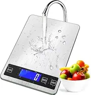Cooking Master' Digital Food Kitchen Scale, 15KG Weight Multifunction Scale Measures in Grams and Ounces for Cooking Baking, 1g/0.1oz Precise Graduation, Stainless Steel and Tempered Glass