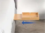 Bamboo Bedside Shelf Organizer Bed Shelf Sofa Tray for College Dormitory Essentials Creative Floating Nightstand Table