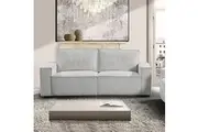 Reno 3 Seater Sofa Beige Colour Fabric Upholstery Wooden Structure Knock Down Feature In Back & Arms