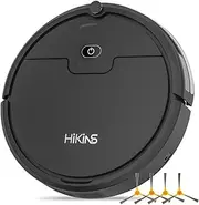 Robotic Vacuums, 3000Pa Strong Suction Automatic Robot Vacuum Cleaners Support App, Self-Charging Sweeping Robot Ideal for Pet Hair, Hard Floor & Medium-Pile Carpets, Black