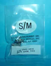 Solitron 2960-6030 Panel Mount Connector SMA(m) 90° NOS Sealed