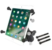 RAM Motorcycle M8 Screw Clamp Base Mount with X-Grip Holder for Small Tablets