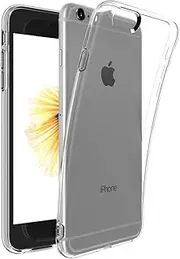 Captor iPhone 6 6S Plus Clear TPU Flexible Soft Slim Full Body Protection Case with Raised Edge for Screen and Camera