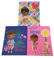 Disney Doc McStuffins Folder 3 Pack ~ I Prescribe a Cuddle on Mutlicolor Bandaid