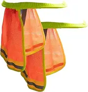 [acime] Construction Hat Neck - Brim Bandana Soft Set | High Visibility Cooling Mesh Hard Neck Hat with Winter, Sun Shield Hard Hat, Elastic Neck Protection Hat for Construction, Outdoor