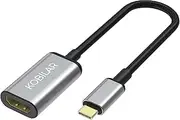 USB C to HDMI Adapter - High Resolution Type C to HDMI Aluminum Shell with 30-Micron Gold Plug for Apple iPad MacBook Pro/Air,Thunderbolt 4/3，Galaxy/Monitor (Grey（4k/30hz), 1pack-0.5ft