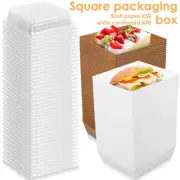 50Pcs Cupcake Dessert Boxes Cake Slice Containers for Muffins Sandwiches▴~