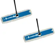 (2) ea ABCO 01403 36" Strong Cotton Janitorial Dust Mops w Hardwood Handles
