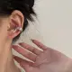 【Oni 歐妮】多層交織 不對稱耳骨夾式耳環無耳洞耳扣耳夾耳窩夾(1個入)