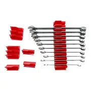 Plastic Wrench Organizer Set Tool Box Storage Magnetic Drawer Attachment Red
