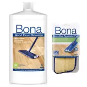 Bona Wood Floor Refresher for Wooden Floors Microfibre Pad Applicator for Mop