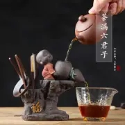 Chinese Kung Fu Monk Tea Utensils Clip Needle Ceramic Cans Tea Scoop Strainers