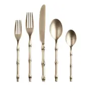 Mepra Bali Pewter Champagne 5 Piece Flatware Set