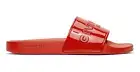 Givenchy Paris Red Rubber Logo Embossed Slide On Pool Sandal Flip Flop Flat 41