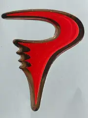 1 headbadge resin sticker for racing bikes compatible Pinarello RED