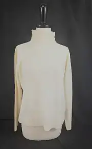 EILEEN FISHER NWT SUNLIT TURTLE NECK PLEATED RIB SWEATER SIZE PL