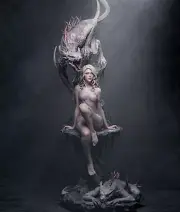 Elegy Of The Wyrm Statue 3D Printed Kit Unpainted/Unassembled