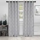 Eminence Jacquard Geometric Floral Mandala Curtain Panel Set of 2