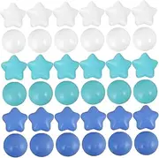 ERINGOGO Star Shape Ocean Balls 100pcs Plastic Pit Balls for Boys and Girls Water Play Toy Baby Toy Party and Theater Entertainment Colorful Fun