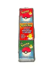 1999 Mini Pokemon 3 Deck Set Playing Cards/Poker Nintendo Bicycle - SEALED