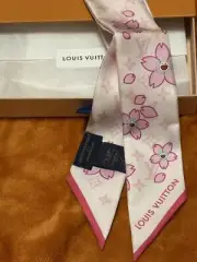 Louis Vuitton × Takashi Murakami Bandeau Cherry Blossom Pink Silk Scarf M94969