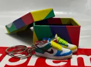 3D SB Dunk Free 99 Sneaker Keychains Pair Box mini gift